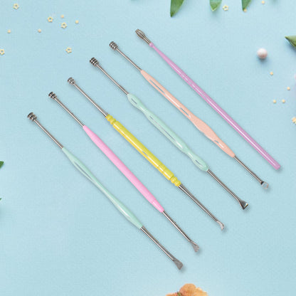 Wukusy 7-piece earwax removal kit with ear cleansing tools and safety instruments for ear hygiene and health care.