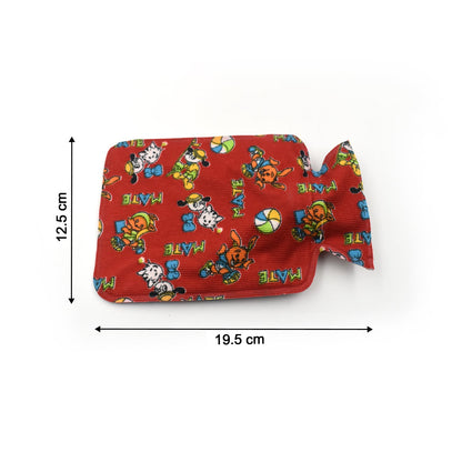Small Wukusy rubber hot water heating pad bag for pain relief, designed for personal care and soothing warmth.