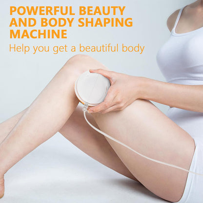 Wukusy Body Massager Shaping Machine with 3 washable pads, adjustable speeds, handheld design for belly, waist, legs, arms, and buttocks.
