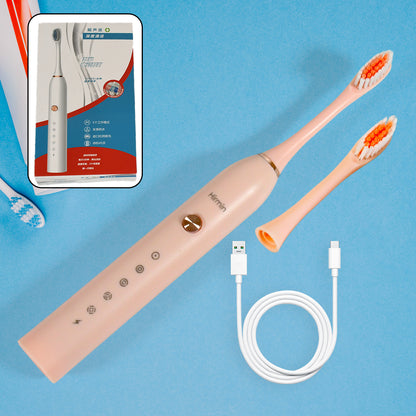 Wukusy electric toothbrush for adults and teens with deep cleansing bristles and extra brush heads for optimal oral health.