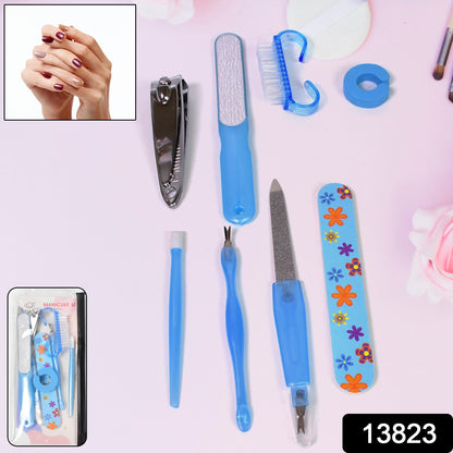 Wukusy 8-in-1 manicure set tool kit with various nail care tools for personal grooming and health care.