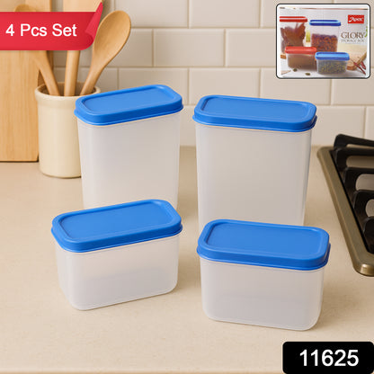 Wukusy Apex Glory 4-piece plastic storage container set for health care, with clear lids and stackable design.