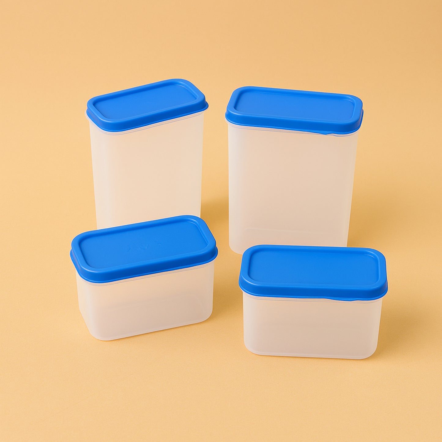 Wukusy Apex Glory plastic storage container box set with four clear health care storage containers for organization.