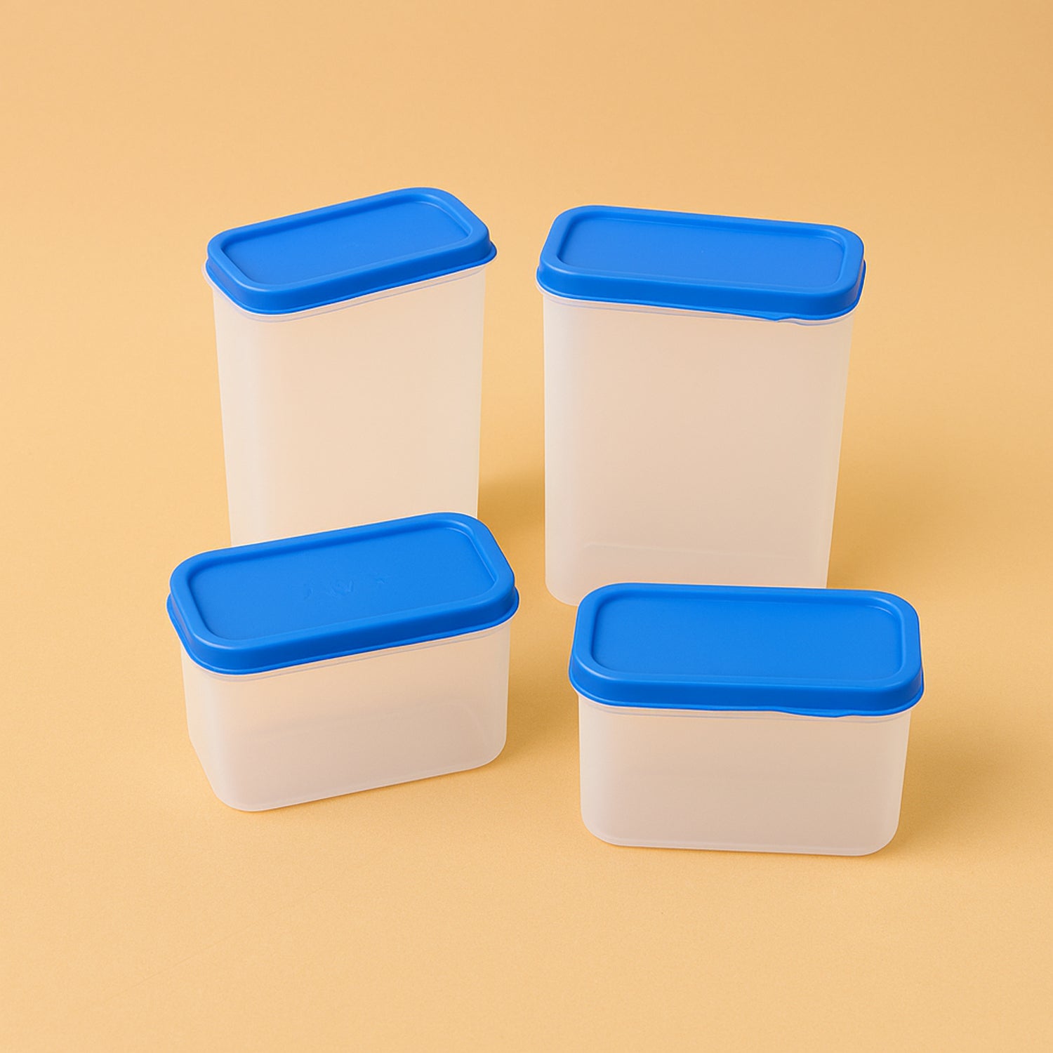 Wukusy Apex Glory plastic storage container box set with four clear health care storage containers for organization.