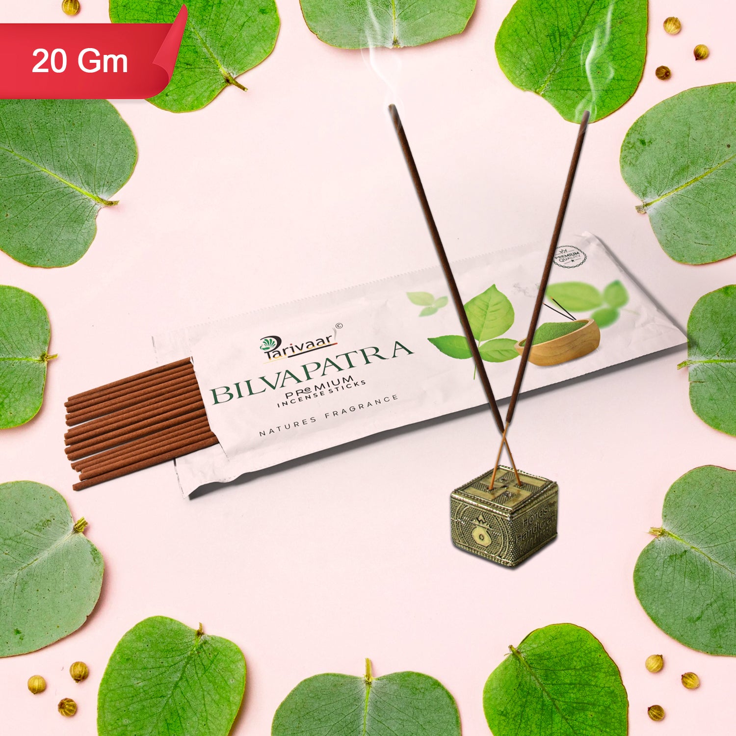 Wukusy Bilvapatra Premium Incense Sticks Agarbatti, 20g, traditional health care incense with no stand included.