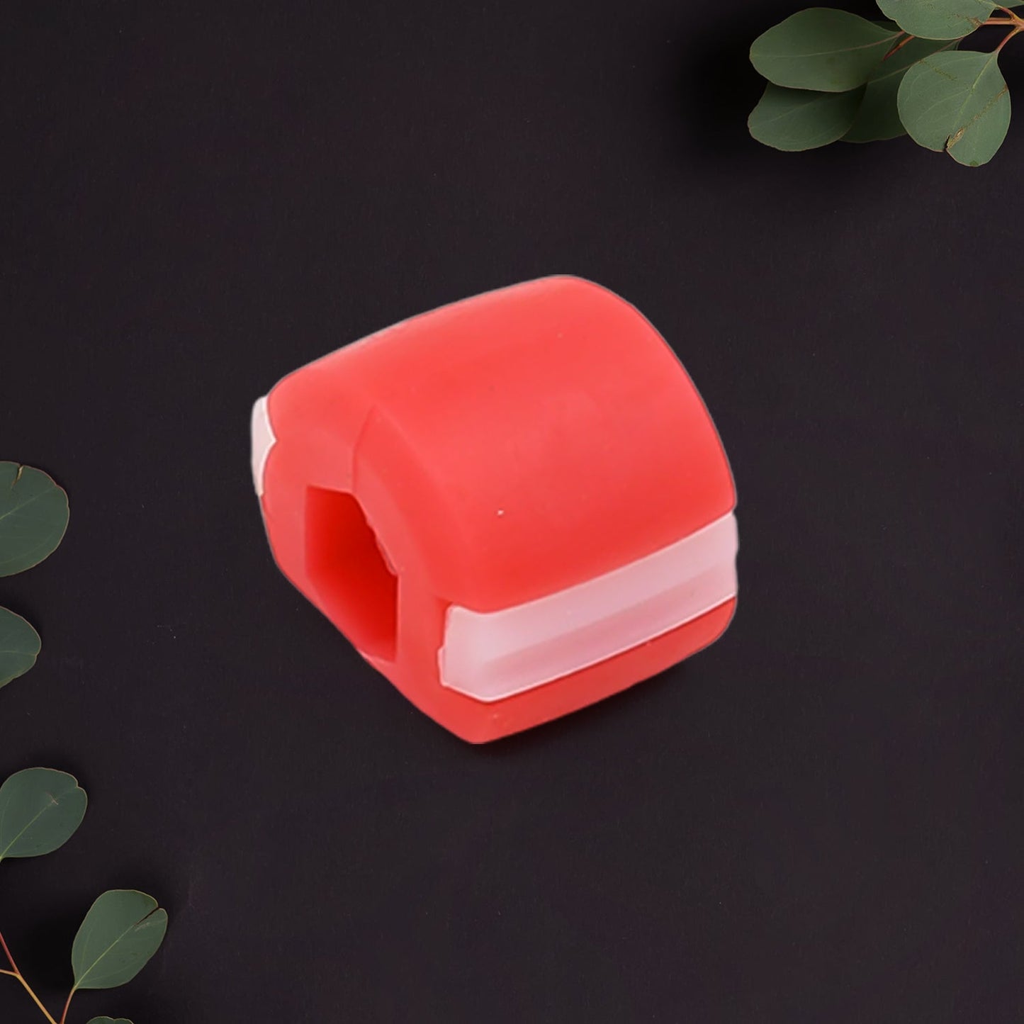 Wukusy health care red mouth exerciser for shaping a sharp, chiseled jawline and enhancing facial muscle tone.