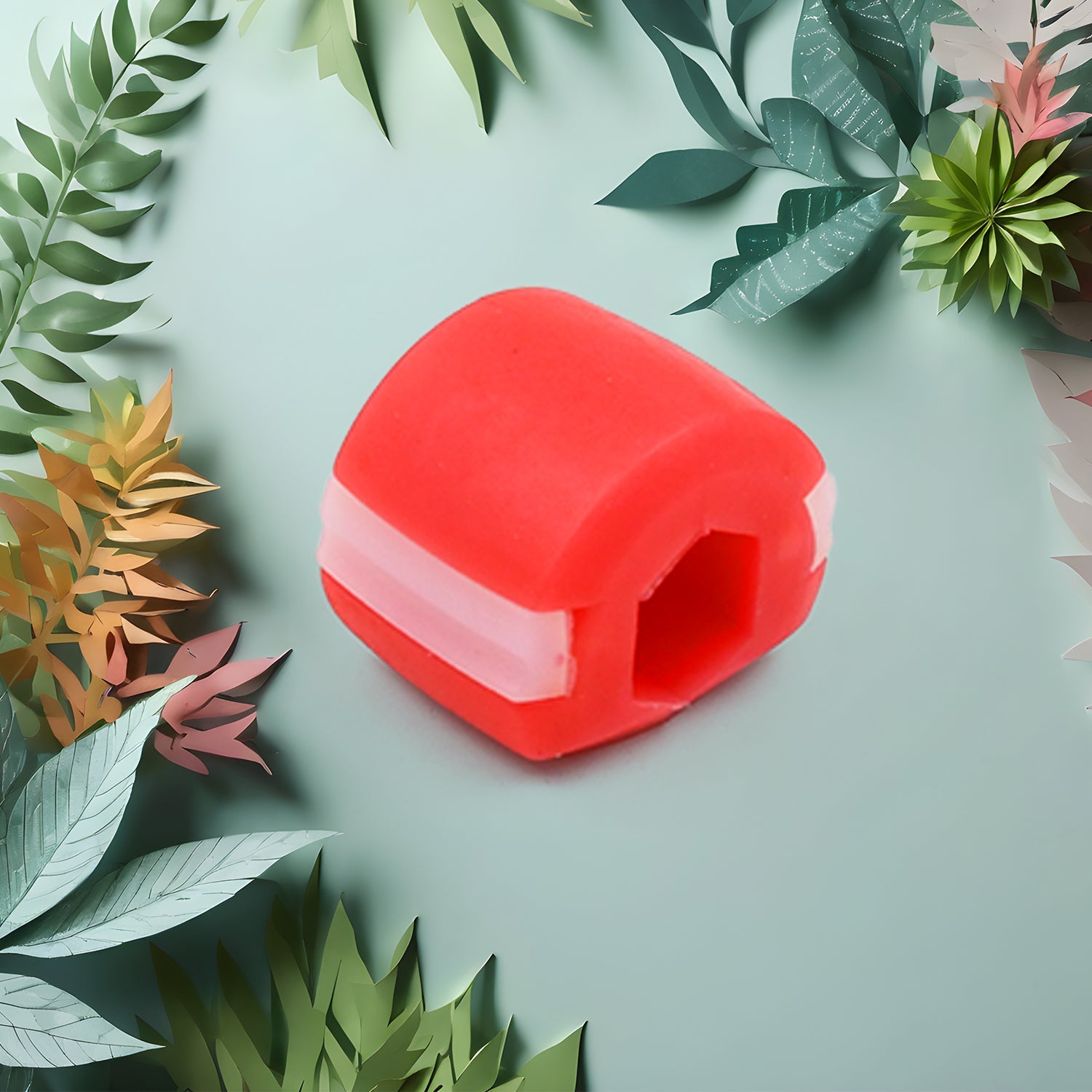 Wukusy CN Red Mouth Exerciser for shaping a sharp, chiseled mouth, used in health care for quick, effective results.
