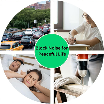 Wukusy foam earplugs for noise reduction, pair of soft, comfortable earplugs designed for health care and sound blocking.
