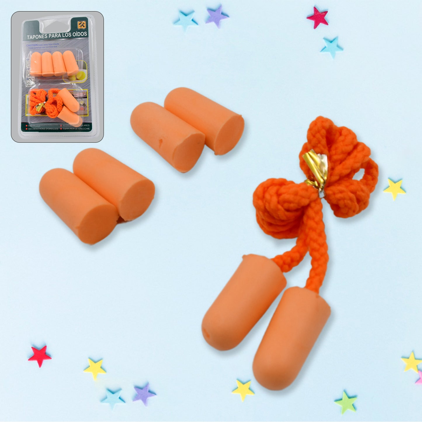 Wukusy soft foam earplugs for sleeping and noise cancelling, shown in a box with three pairs for hearing protection.