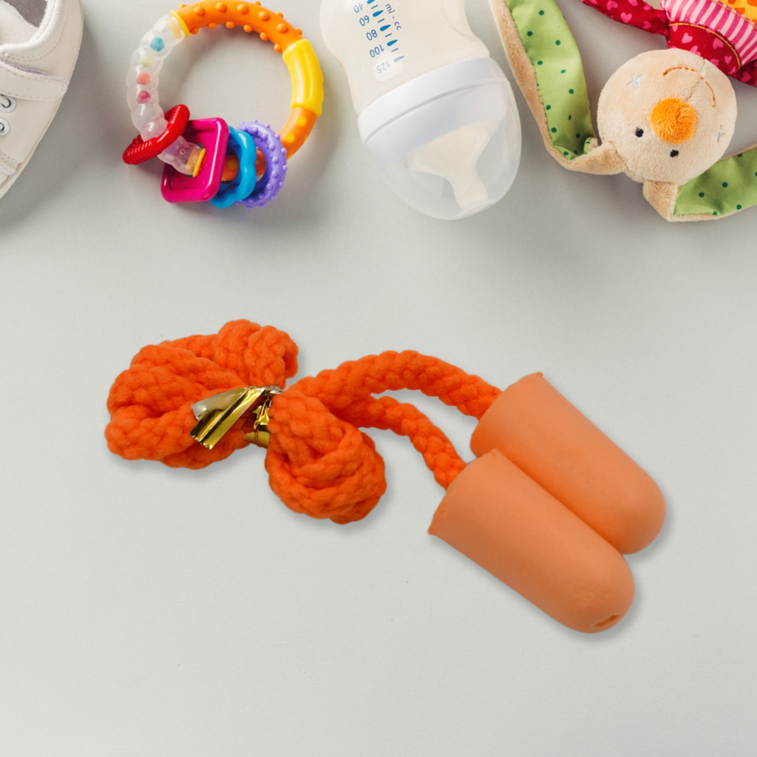 Wukusy soft foam earplugs for sleeping and noise cancelling, shown in a set of three pairs, designed for hearing protection.