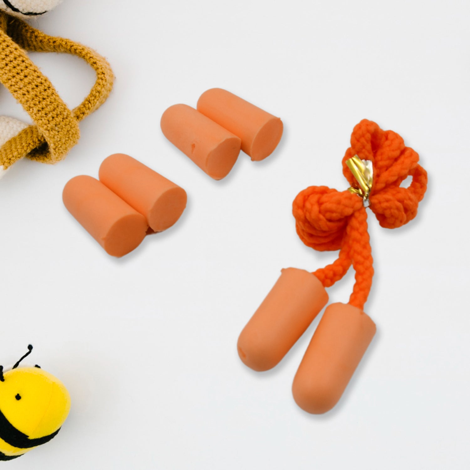 Wukusy soft foam earplugs for sleeping and noise cancelling, set of 3 pairs for hearing protection and comfort.