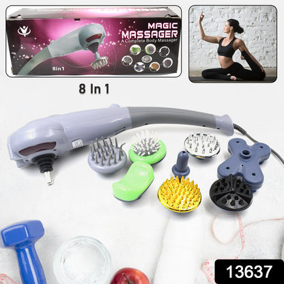 Wukusy electric 8-in-1 full body massager, health care device with multiple massage heads for full-body relaxation.