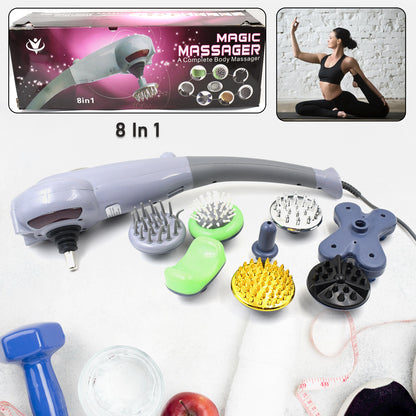 Wukusy electric 8-in-1 full body massager set for health care, featuring various massage attachments for full-body relaxation.