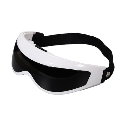 Wukusy electric eye massager with adjustable elastic band, designed for soothing eye care and relaxation.