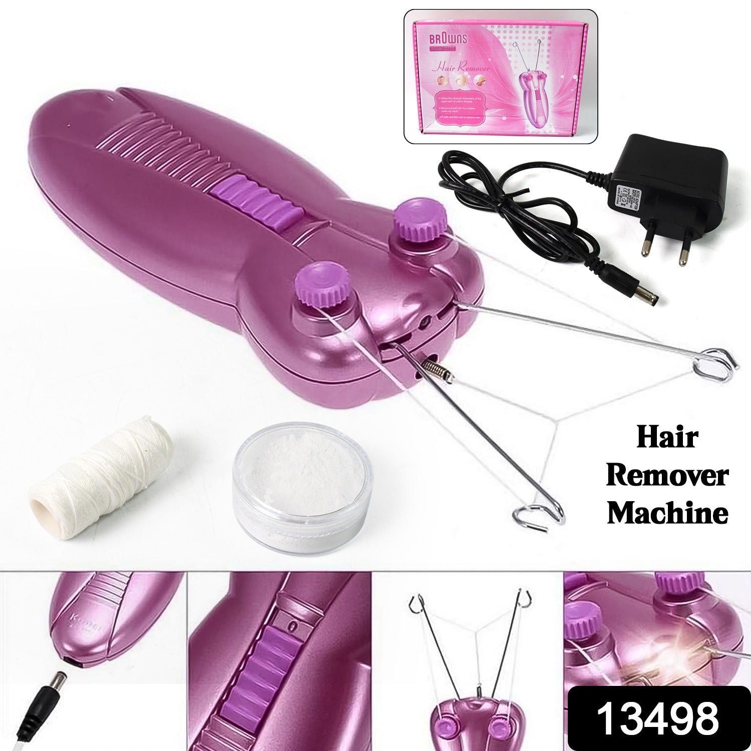 Wukusy electric facial hair remover machine set for women, compact health care device for gentle hair removal.