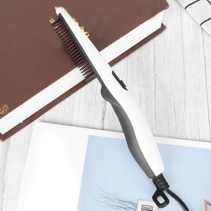 Wukusy electric hair straightening comb and beard straightening comb, portable, handheld health care styling tool.
