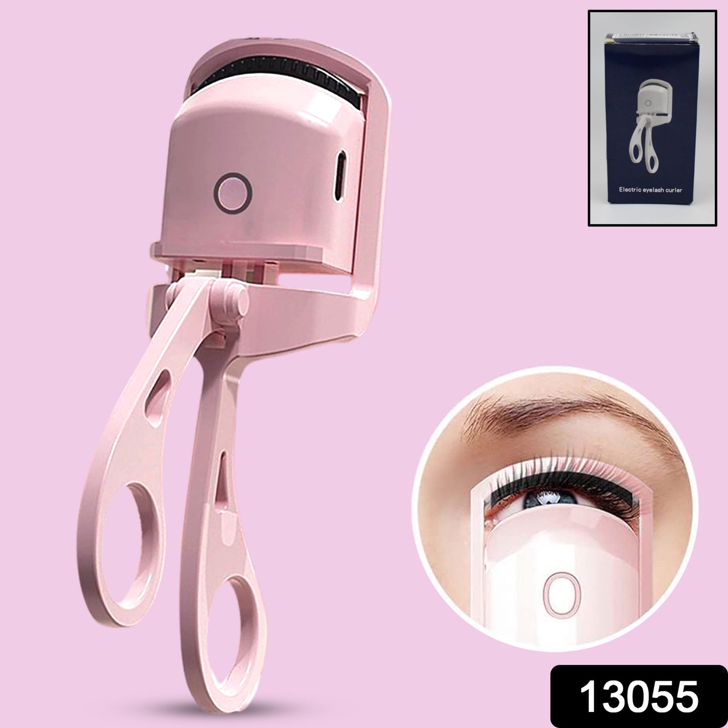 Wukusy electric heated eyelash curlers for health care, showing the compact device with a curling heating element.