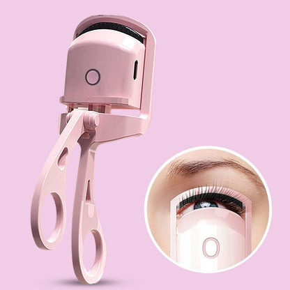 Wukusy electric heated eyelash curlers for health care, showcasing the compact device with a handle and heating element for curling eyelashes.