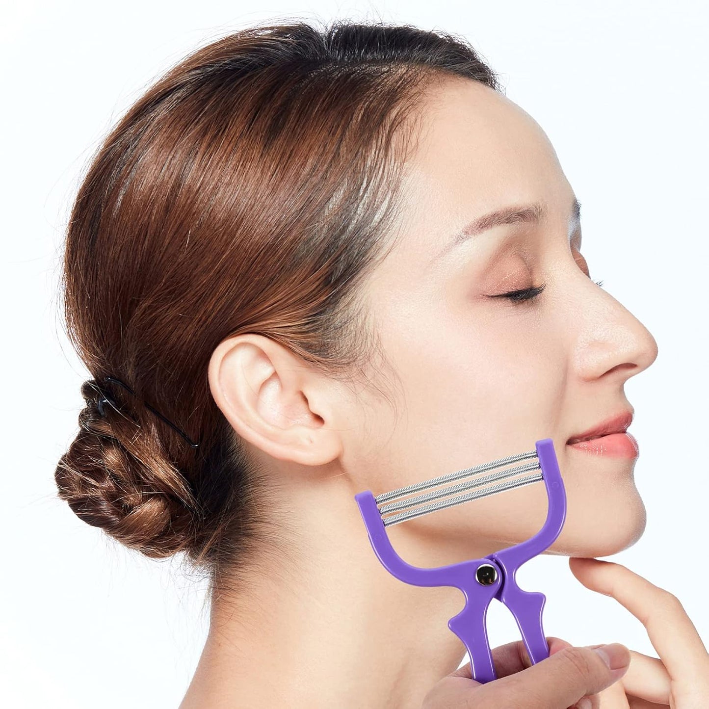 Wukusy facial hair remover depilator threading tool for precise hair removal on face, skincare, health care device.