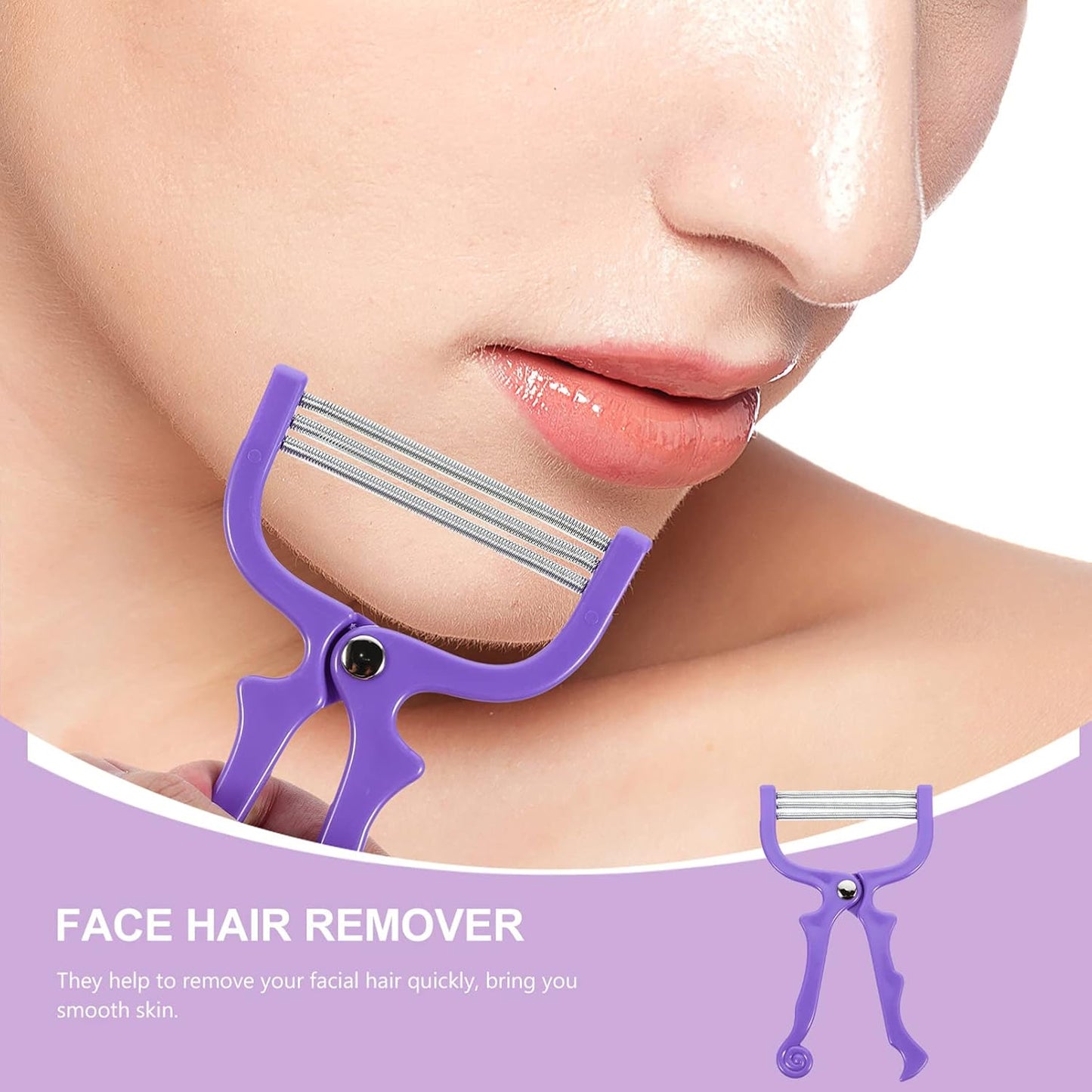 Wukusy facial hair remover depilator threading device for gentle hair removal from face, compact and easy to use.