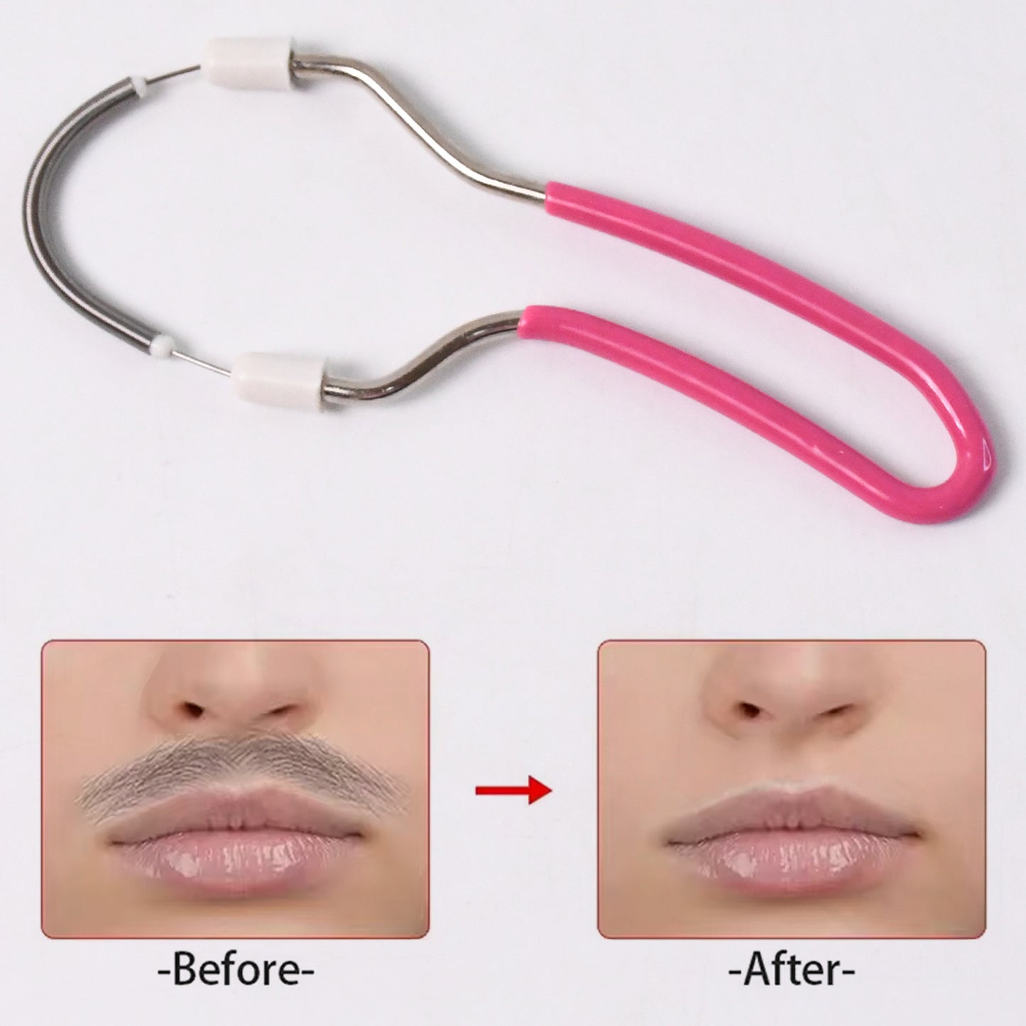 Wukusy facial hair remover portable spring for gentle hair removal, compact health care device with spring mechanism.