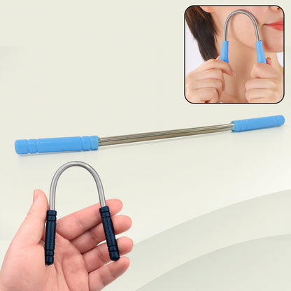 Wukusy facial hair remover set with spring epilator and eyebrow razors for gentle, effective hair removal.