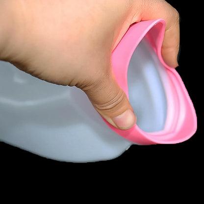 Wukusy female potty urinal can for urine collection, 1000 ml, health care bedpan designed for convenient female use.