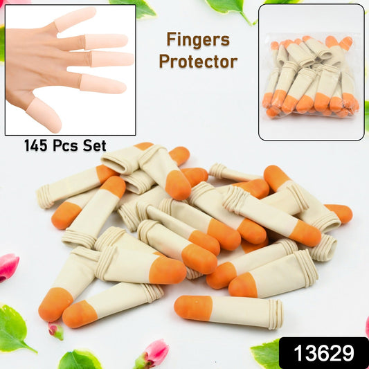 Wukusy silicone finger protectors sleeves and finger cots set, 145 pieces, for health care and finger protection, flexible and comfortable.