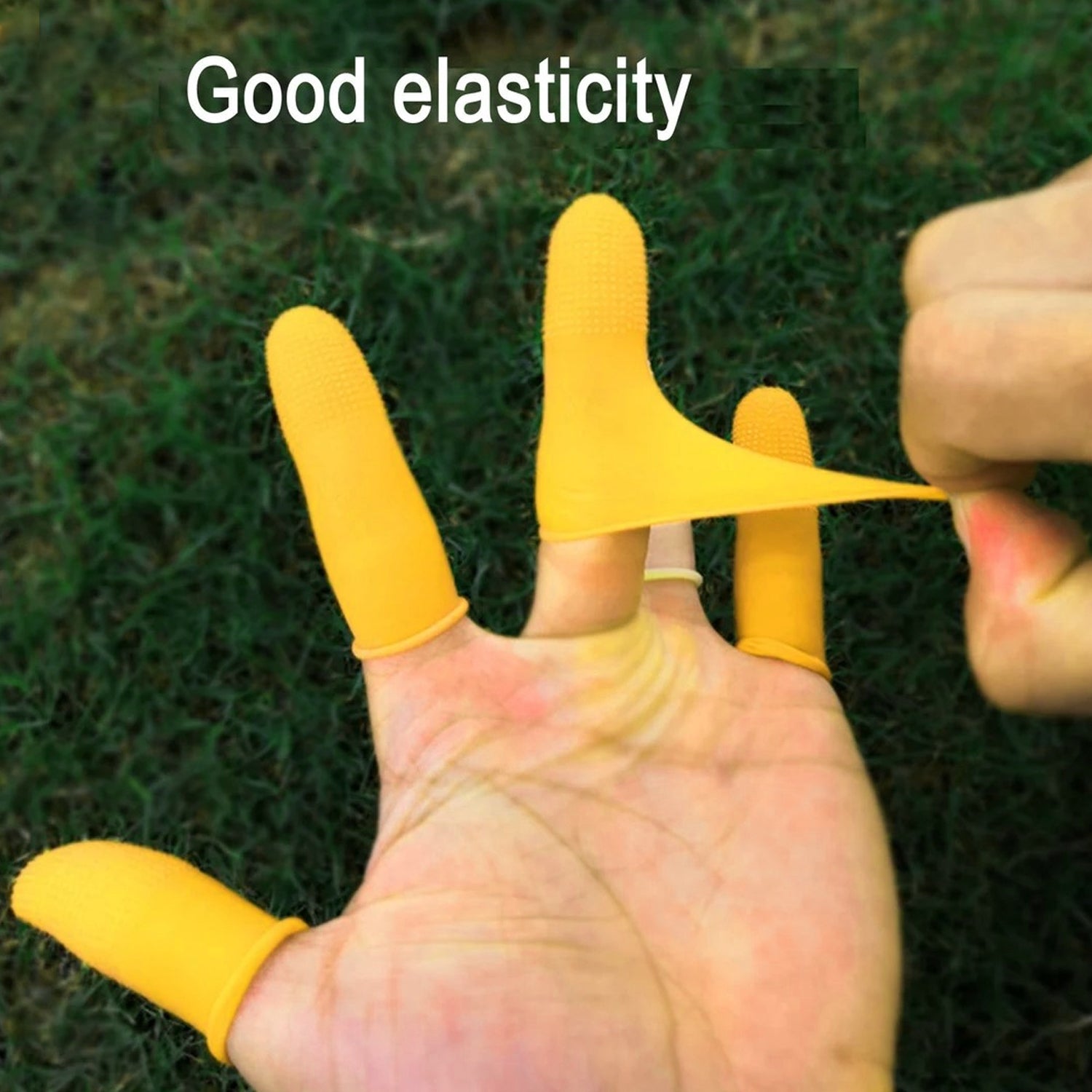 Wukusy silicone finger protectors and sleeves set with 145 finger cots, ideal for health care and finger protection.