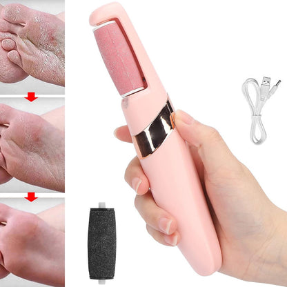 Wukusy Flewless Pedi electronic pedicure tool set for smooth, healthy feet, featuring a sleek handheld health care device.