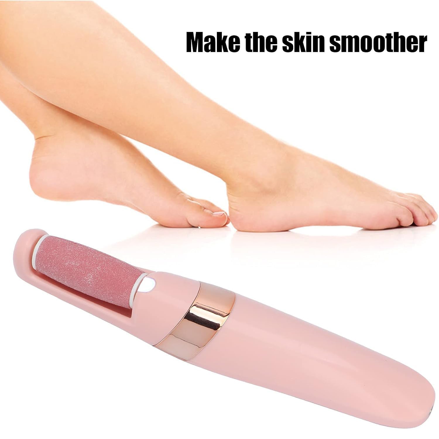 Wukusy Flewless Pedi electronic pedicure tool set with multiple attachments for at-home foot care and smoothing.