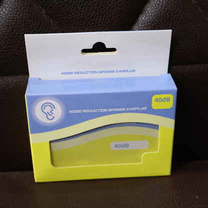 Wukusy foam ear plugs with portable storage box, 5 pairs, for noise reduction and hearing protection in health care.