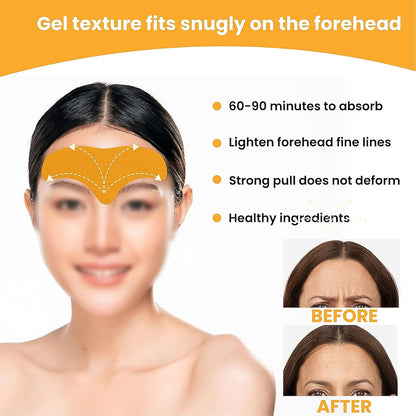 Wukusy forehead wrinkle patches set with 10 face wrinkle patches for skin smoothing and wrinkle reduction, health care skincare product