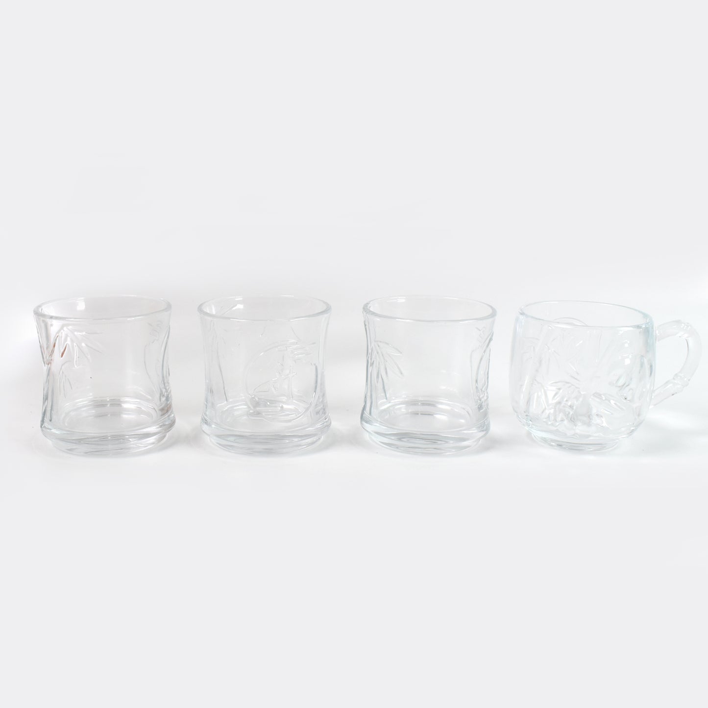 Wukusy health care glass 3-piece tumbler and 1-piece cup set, with a total of 4 pieces, designed for drinking and health purposes