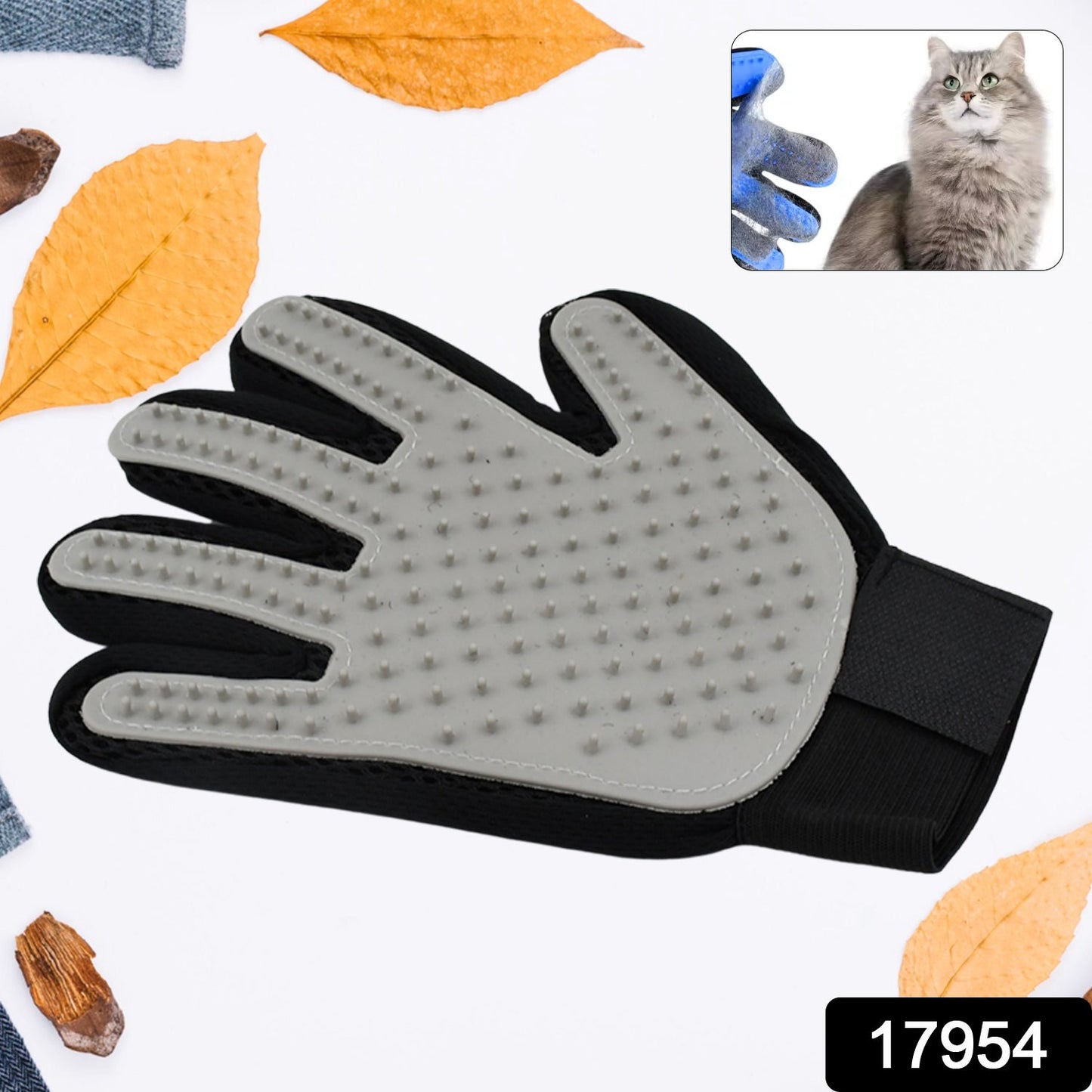 Grey Wukusy True Touch Gloves, health care bathing tool, showing soft, flexible gloves designed for gentle skin cleansing.