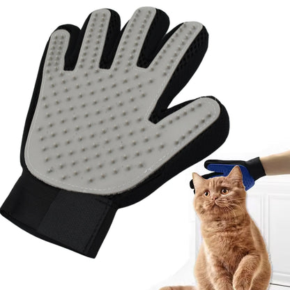 Grey True Touch Gloves by Wukusy, health care bathing tool for gentle skin cleansing, shown in a close-up image.