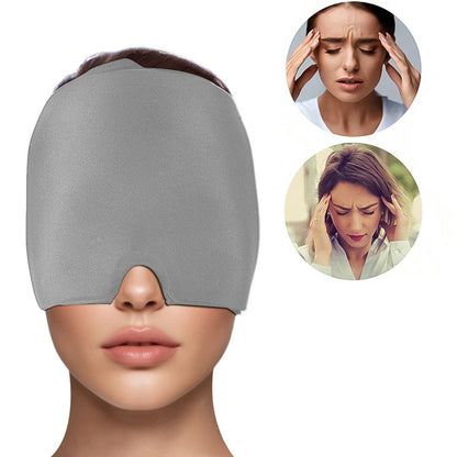 Grey Wukusy Headache Relief Hat, a migraine cap designed for soothing pain relief and comfort during headaches.