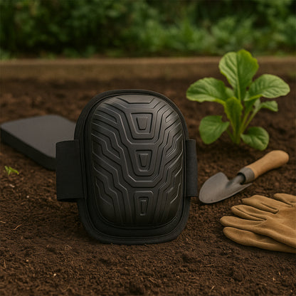 Wukusy heavy-duty work knee pad with shock-resistant shell and adjustable straps for knee protection during heavy-duty tasks.