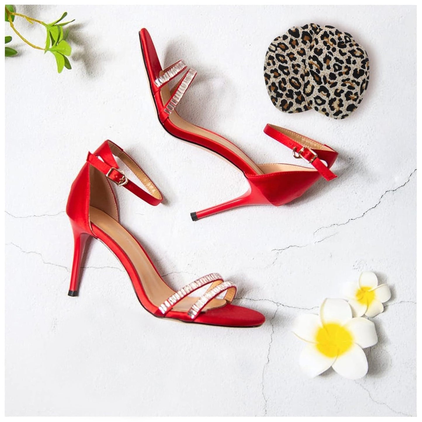 Wukusy high heel shoe cushion inserts with non-slip design, preventing calluses, insole pads, pair with mixed patterns, health care accessory.