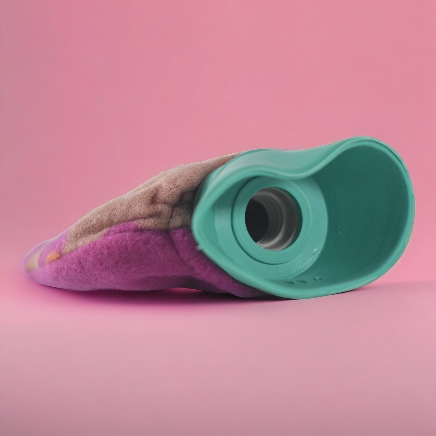 Wukusy hot water bottle bag with cover in mixed design, 250ml capacity, made for health care and comfort.