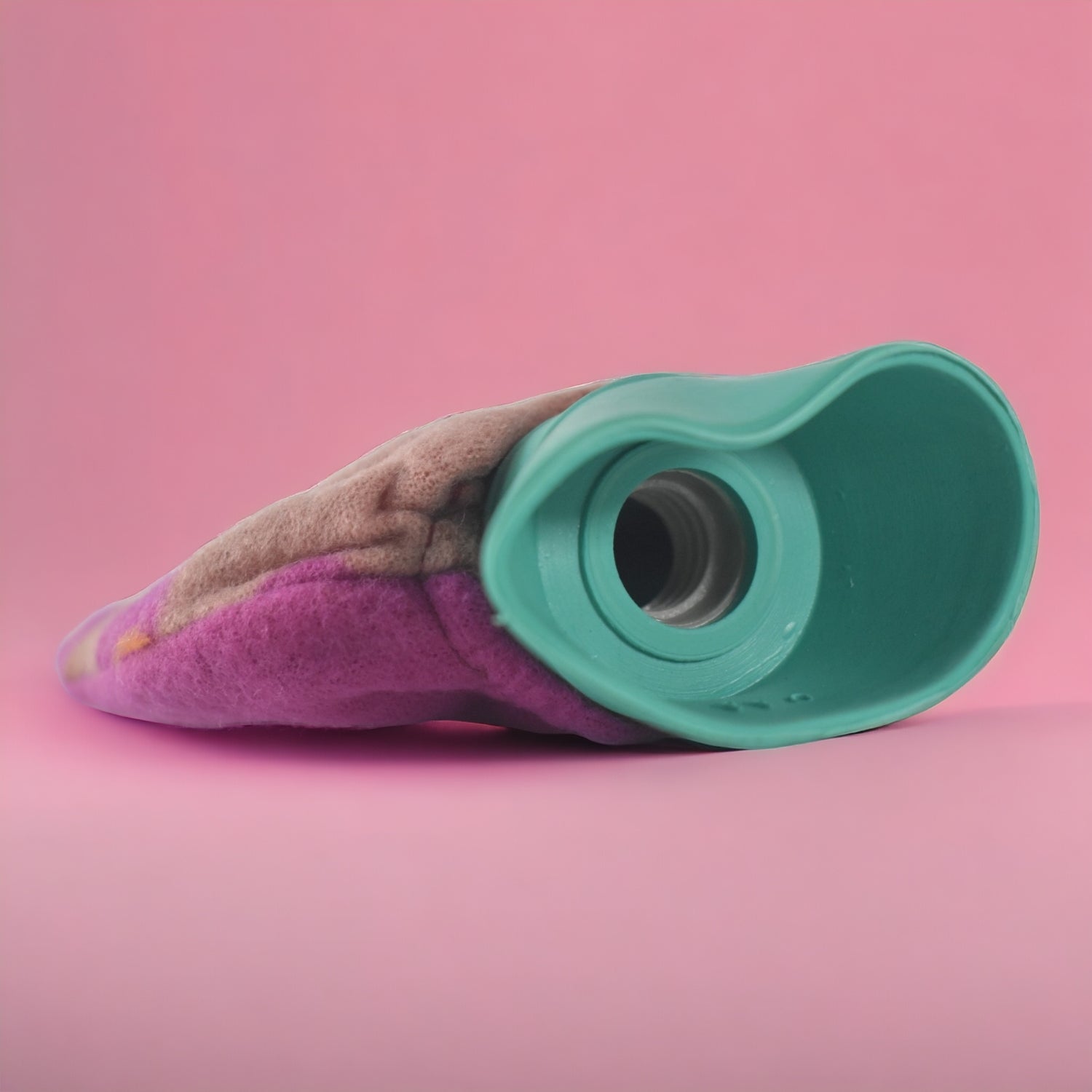 Wukusy hot water bottle bag with cover in mixed design, 250ml capacity, made for health care and comfort.