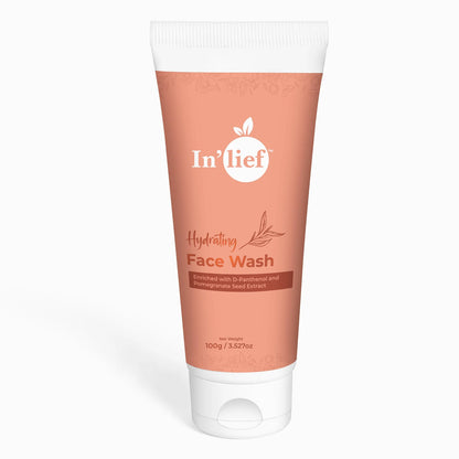 Wukusy Inlief Deep Hydrating Refreshing Face Wash in 100g tube, designed for healthy, refreshed skin.