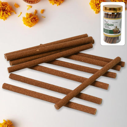Wukusy Loban Dhoop sticks for home, office, religious ceremonies, meditation, and pooja, 100g, natural aromatic incense sticks.