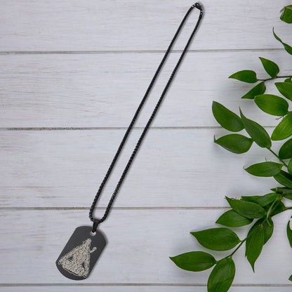 Mahadev locket with chain from Wukusy, a health care product featuring a detailed Mahadev pendant on a chain.