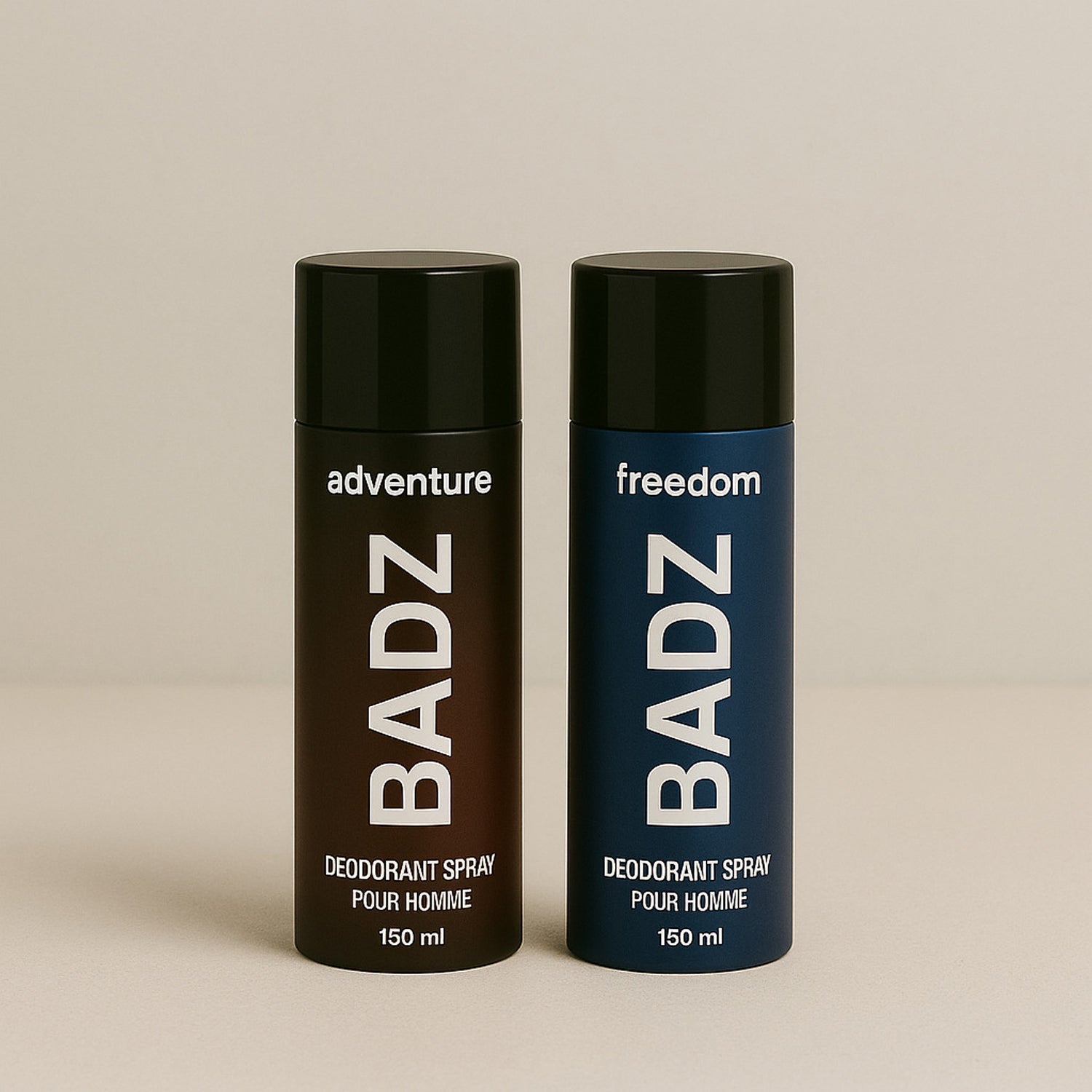 Wukusy men's deodorant body spray in 150ml Adventure Freedom variant, featuring a sleek bottle with vibrant design for fresh scent.