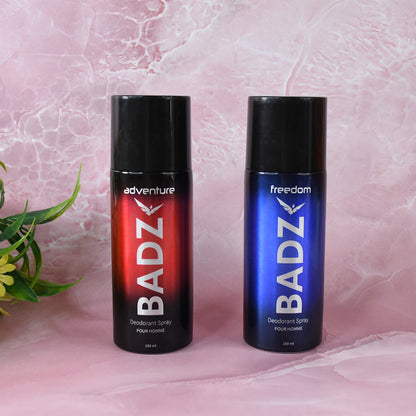 Wukusy men's deodorant body spray Adventure Freedom 150ml, health care product, with a spray bottle featuring bold design and branding.
