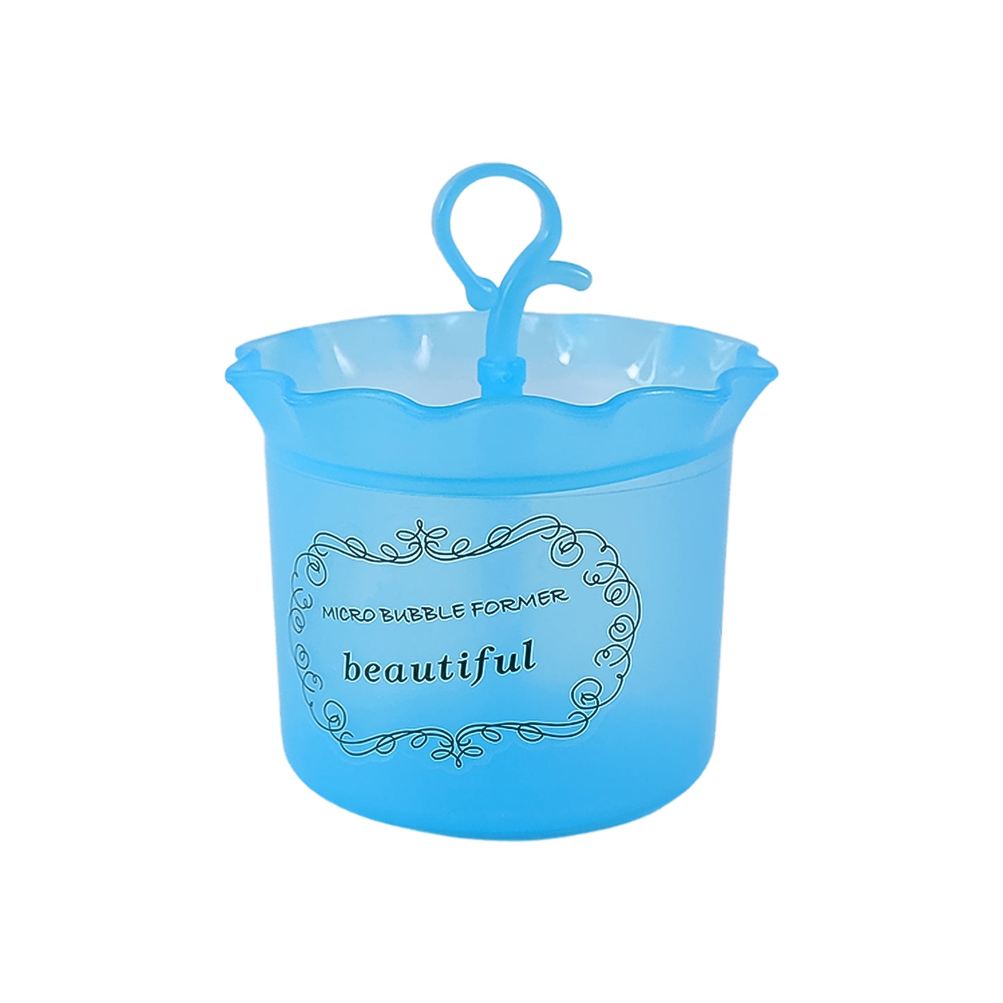 Wukusy Micro Bubble Foaming Face Cleanser Cup for skincare, featuring a white foam dispenser with a transparent lid.