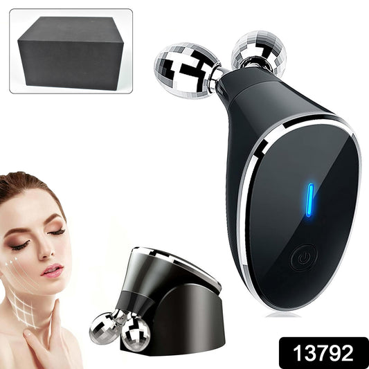 Wukusy microcurrent facial device and face massager roller for skin toning and rejuvenation, health care beauty tool.