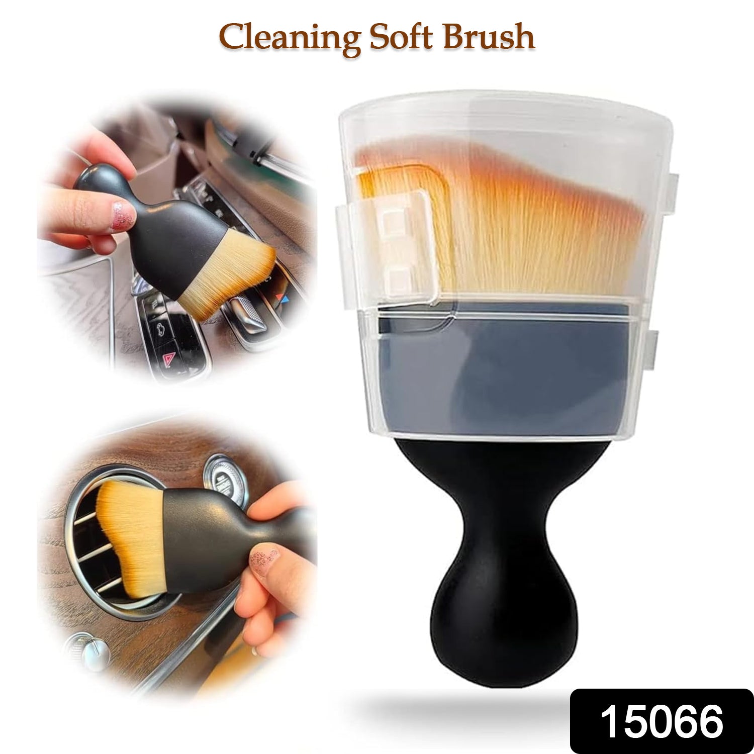 Wukusy mini car interior cleaning soft brush for car cleaning and dusting, ideal for detailed interior care, one-piece kit.