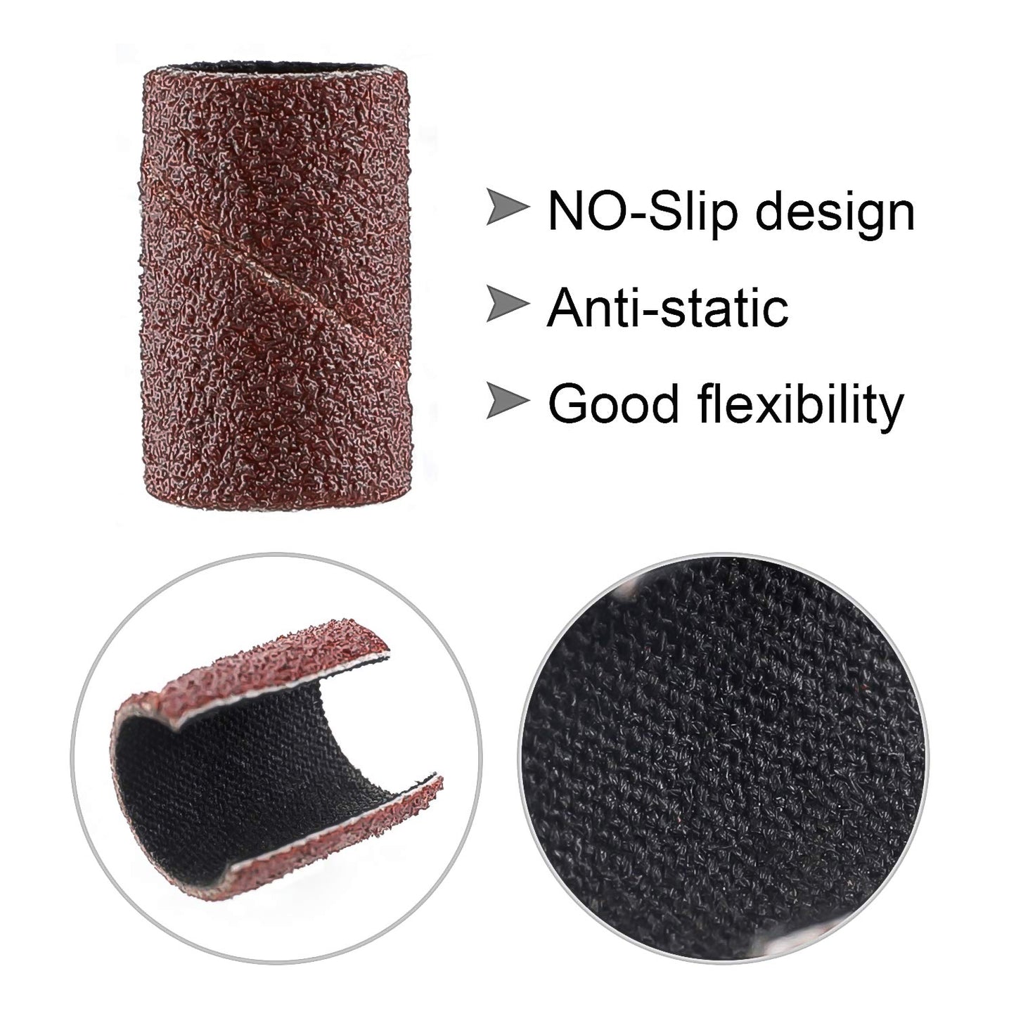 Set of 10 Wukusy nail drill sanding band replacement bits for pedicure and manicure health care tools.